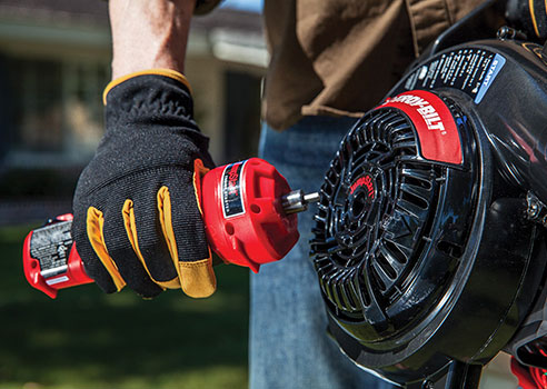 persousing JumpStart tool to start a leaf blower